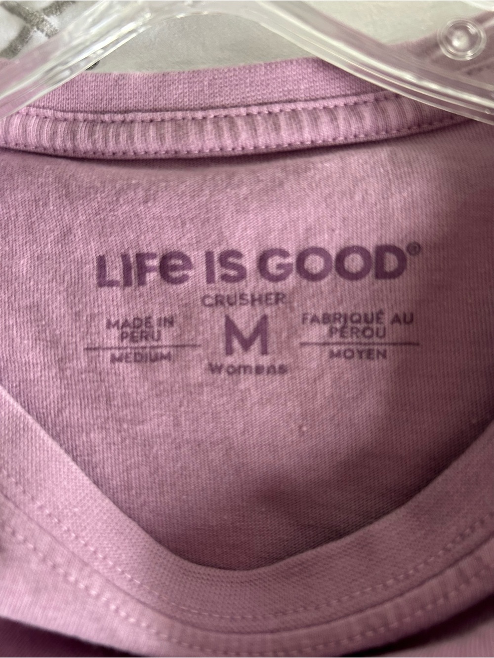Life is Good short sleeved tshirt, lavender, M - Picture 4 of 5